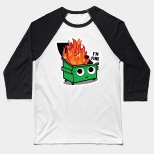 Cute Dumpster Fire Baseball T-Shirt